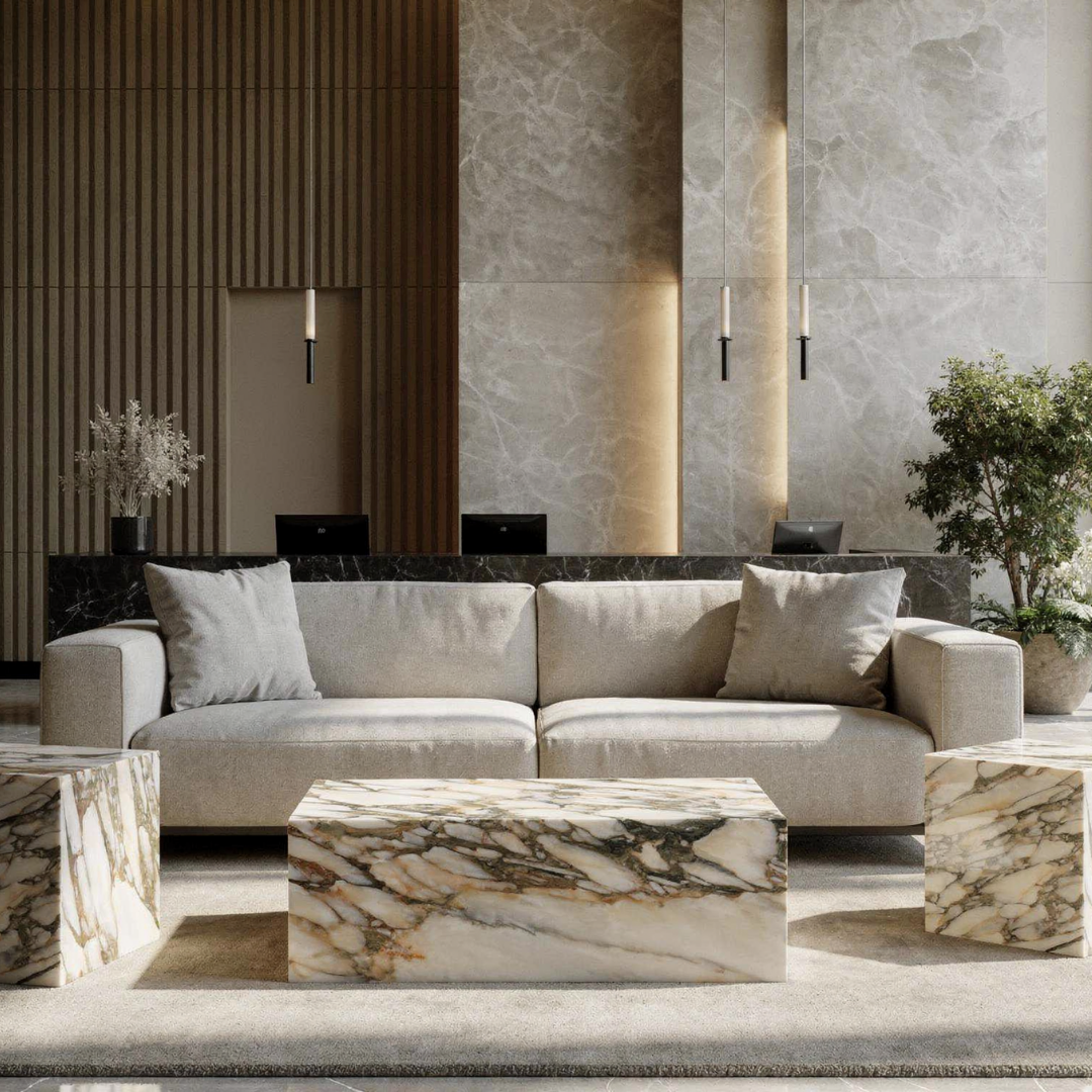 Coffee Table, Side Table and Pedestal Box | Set