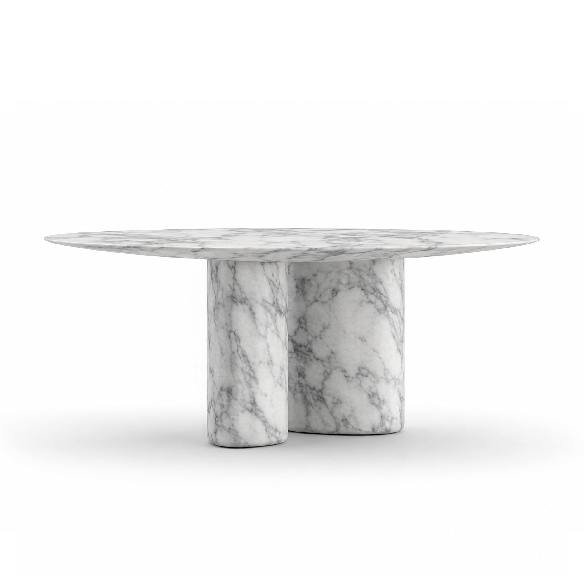 Mesa de Jantar Adana, perspetiva dos apoios cilíndricos