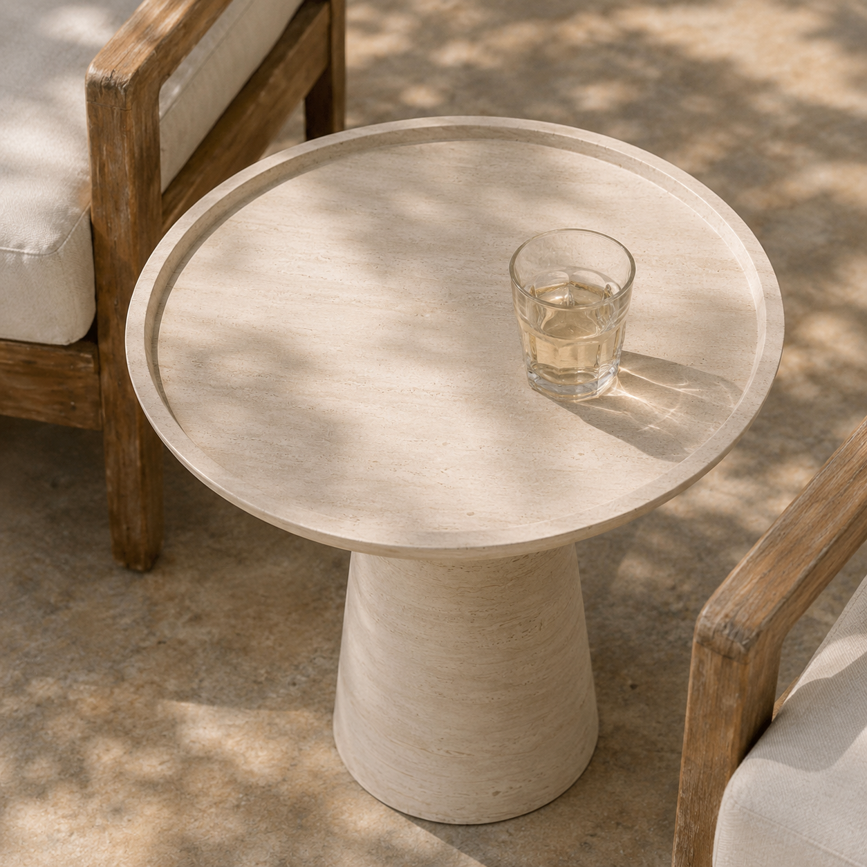 Mesa Lateral Arraial em pedra natural, detalhe