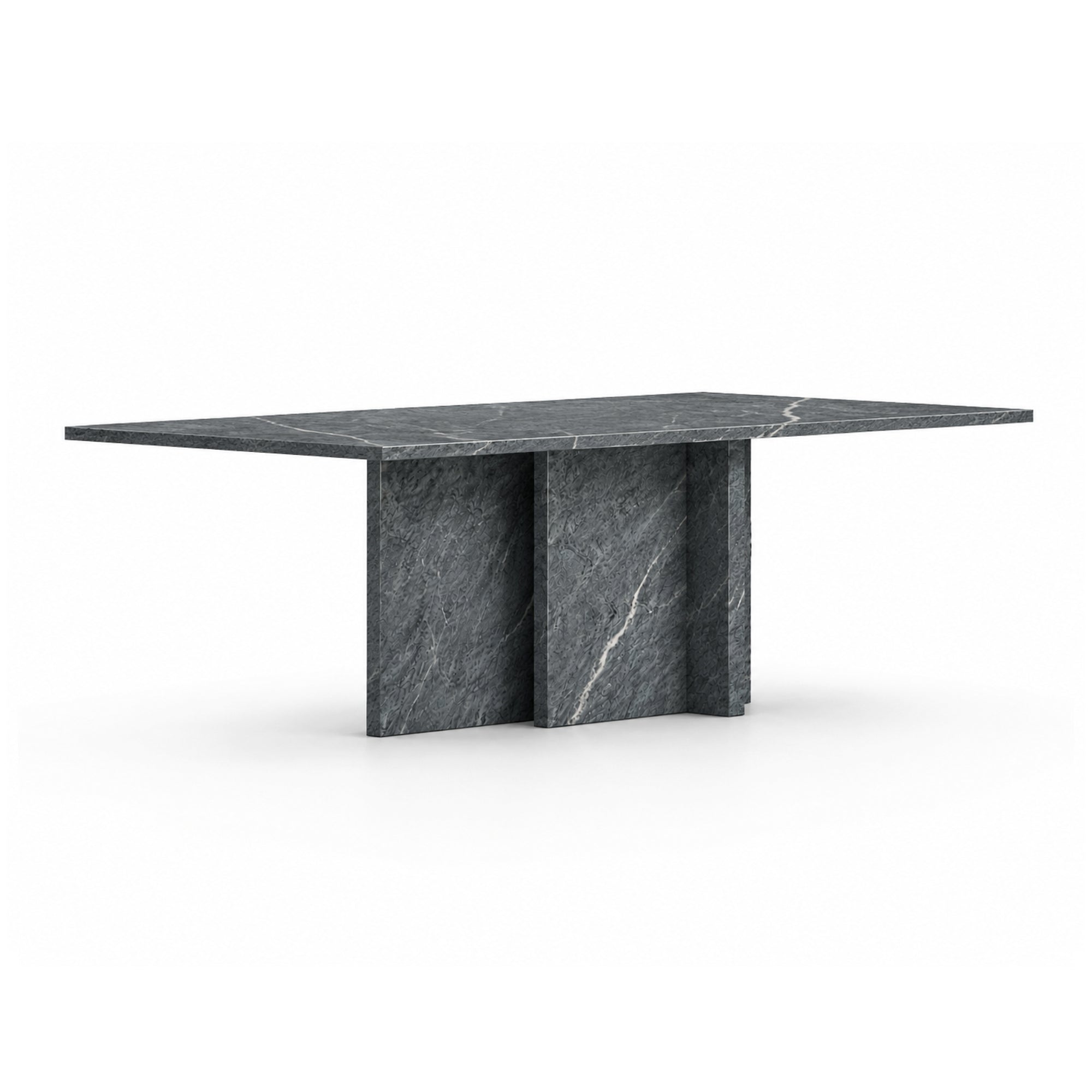 Mesa de Jantar Berlim em pedra natural, vista frontal