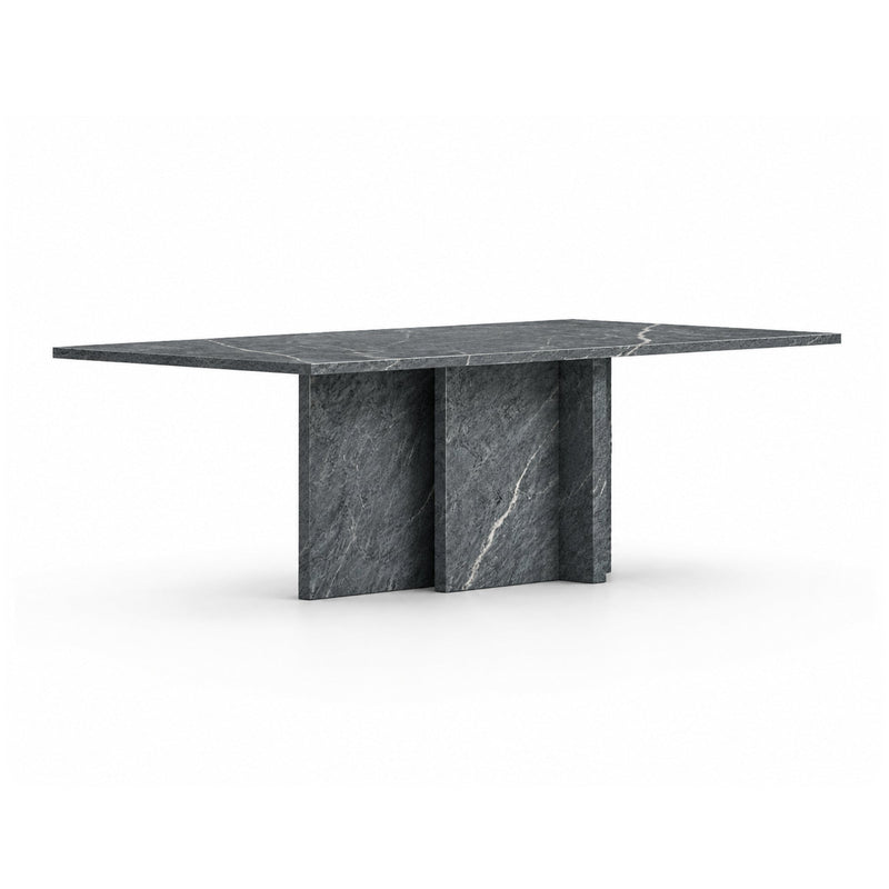 Mesa de Jantar Berlim em pedra natural, vista frontal