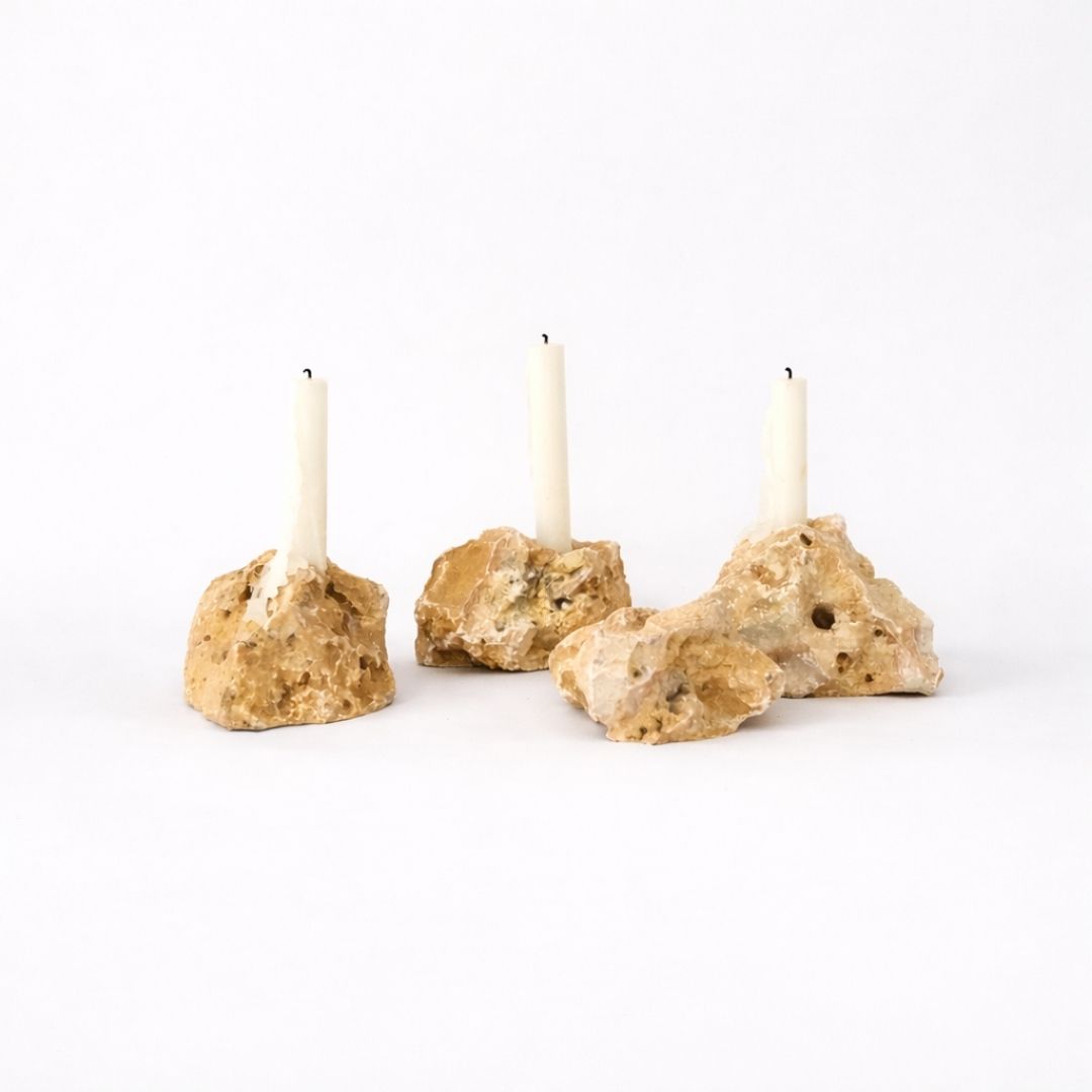 Castiçal Pedra Natural