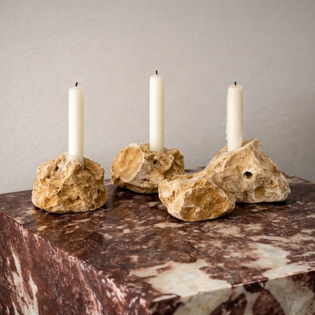 Castiçal Pedra Natural