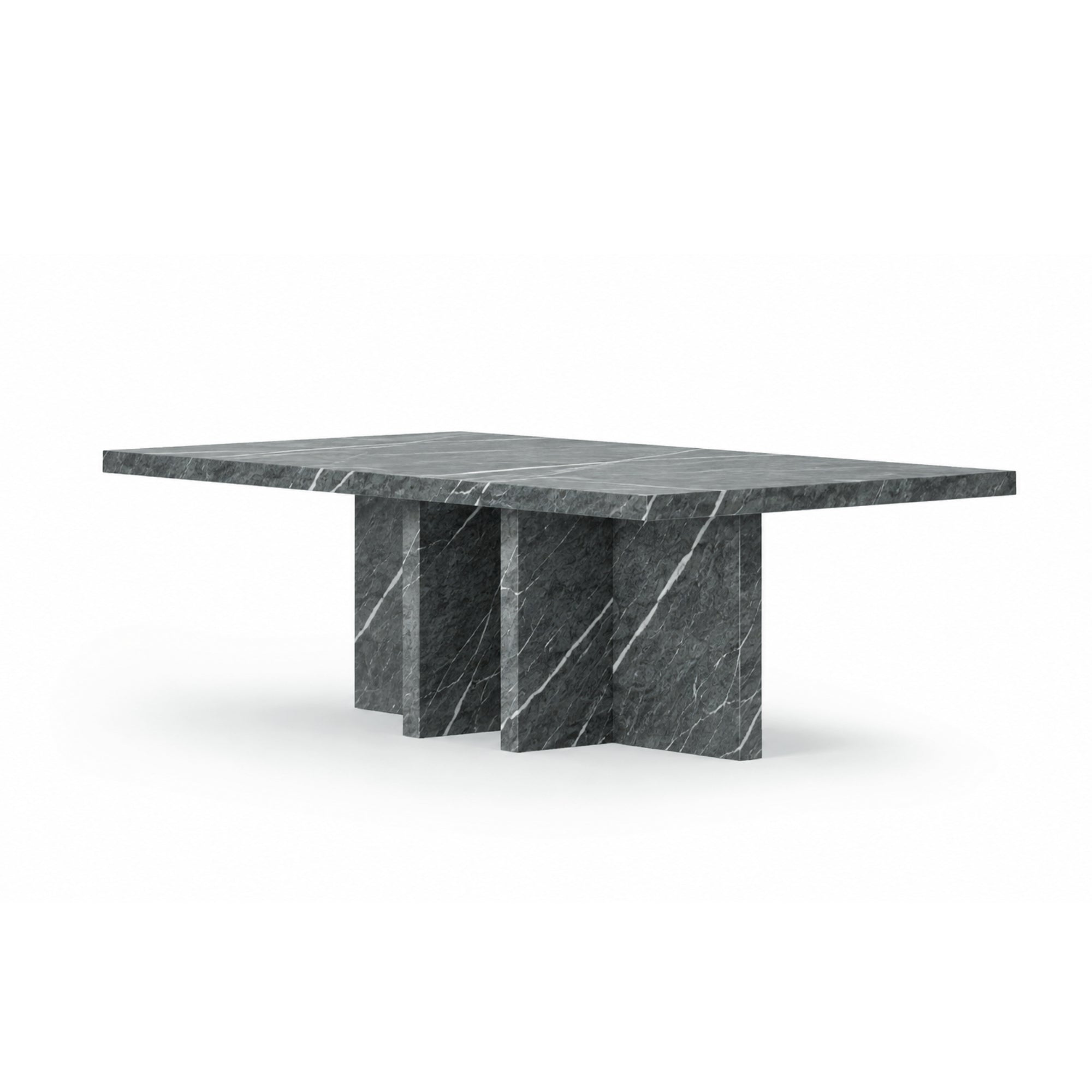 Mesa de Centro Colonia em pedra natural, vista frontal