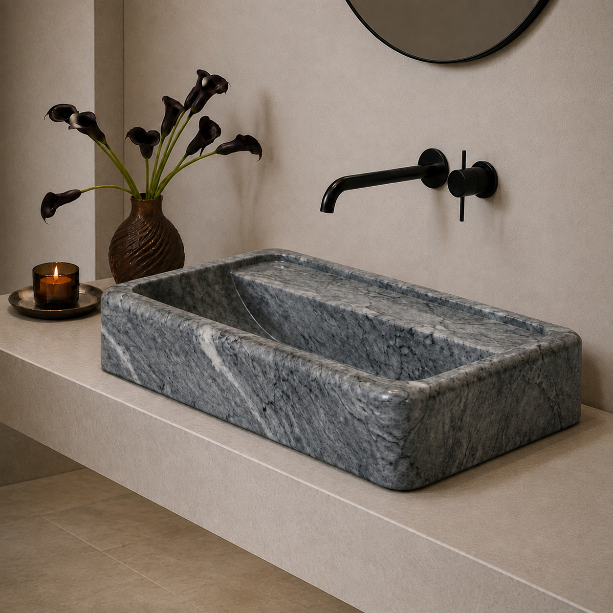 Lavatório Foz em ambiente / Foz Washbasin in situ, Olivah