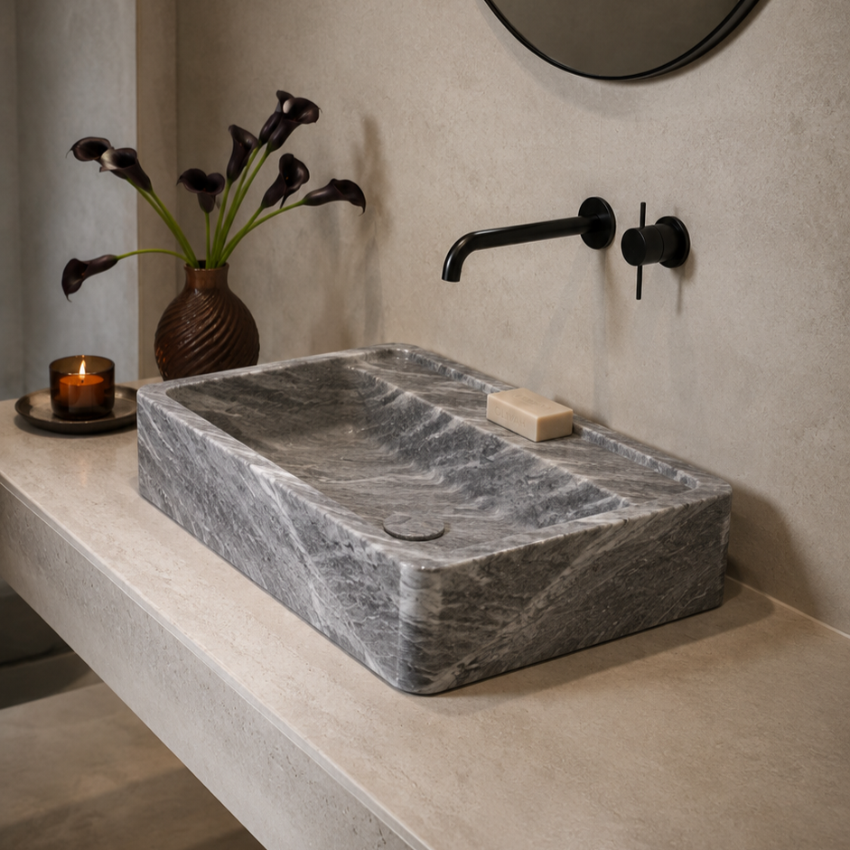 Lavatório Foz em ambiente / Foz Washbasin in situ, Olivah