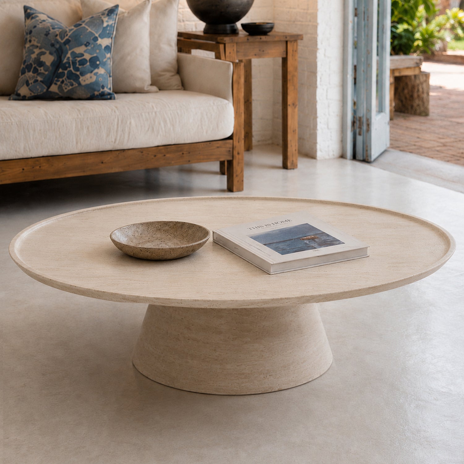 Mesa de Centro Geribá em ambiente, detalhe