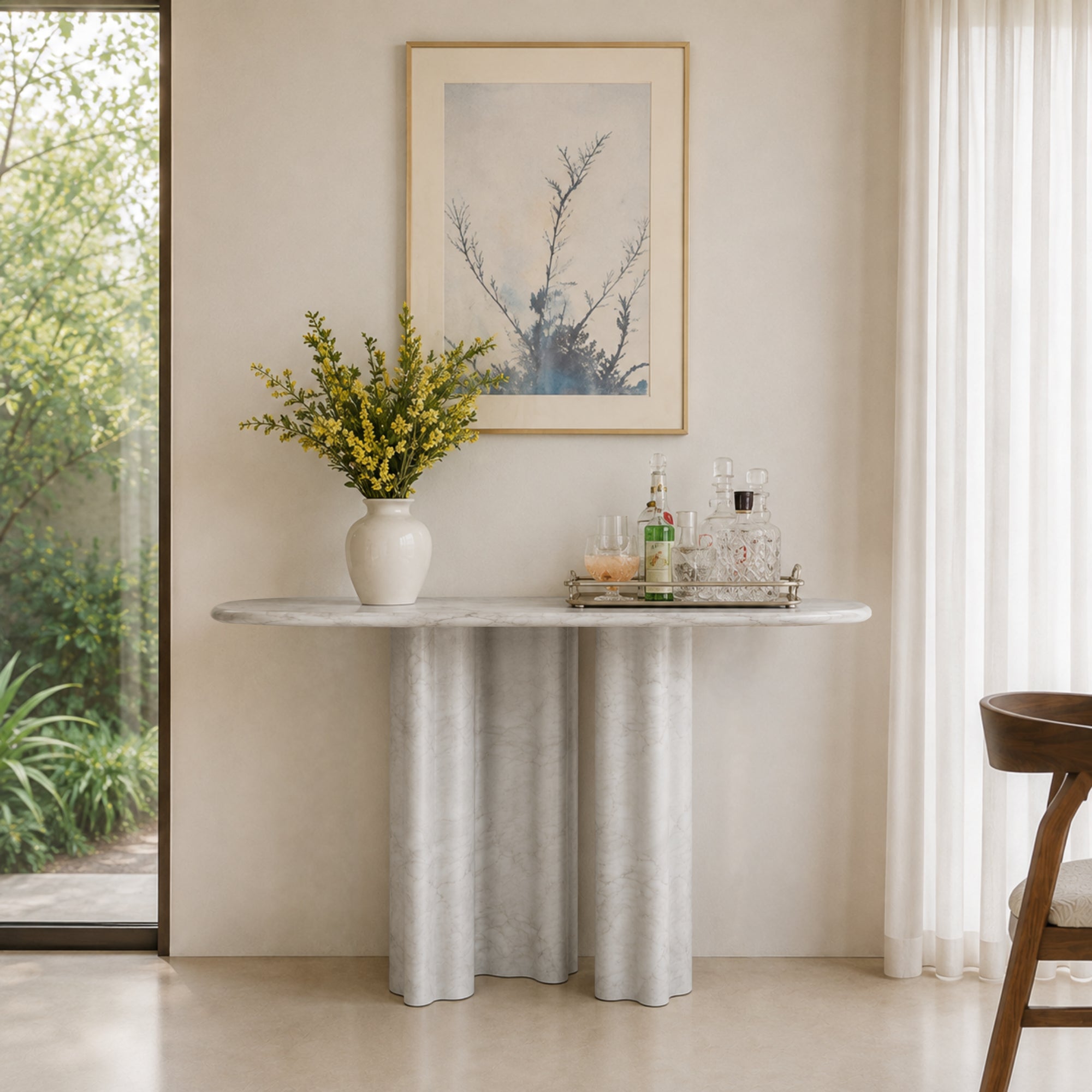 Consola La Palma num ambiente interior