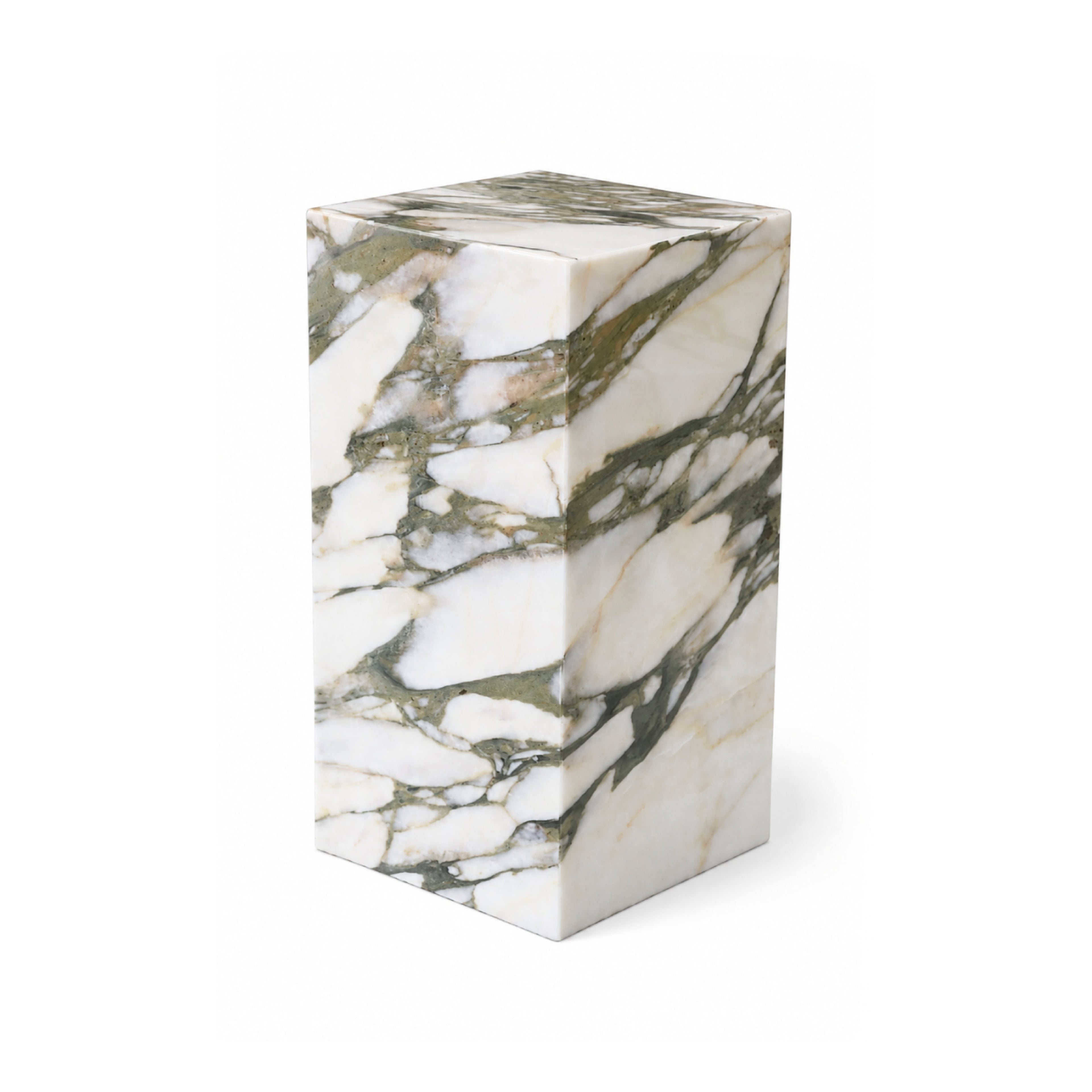 Pedestal Box em mármore Arabescato