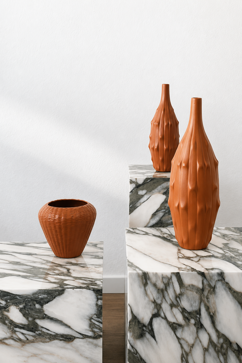 Pedestal Box em pedra natural, detalhe
