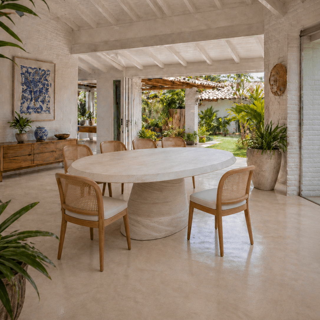 Mesa de Jantar Peró em ambiente, Olivah